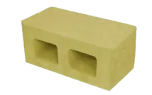 Блок колотый  угловой 390*190*188 жёлтый
