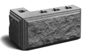 Декоративный угловой керамзитобетонный стеновой блок